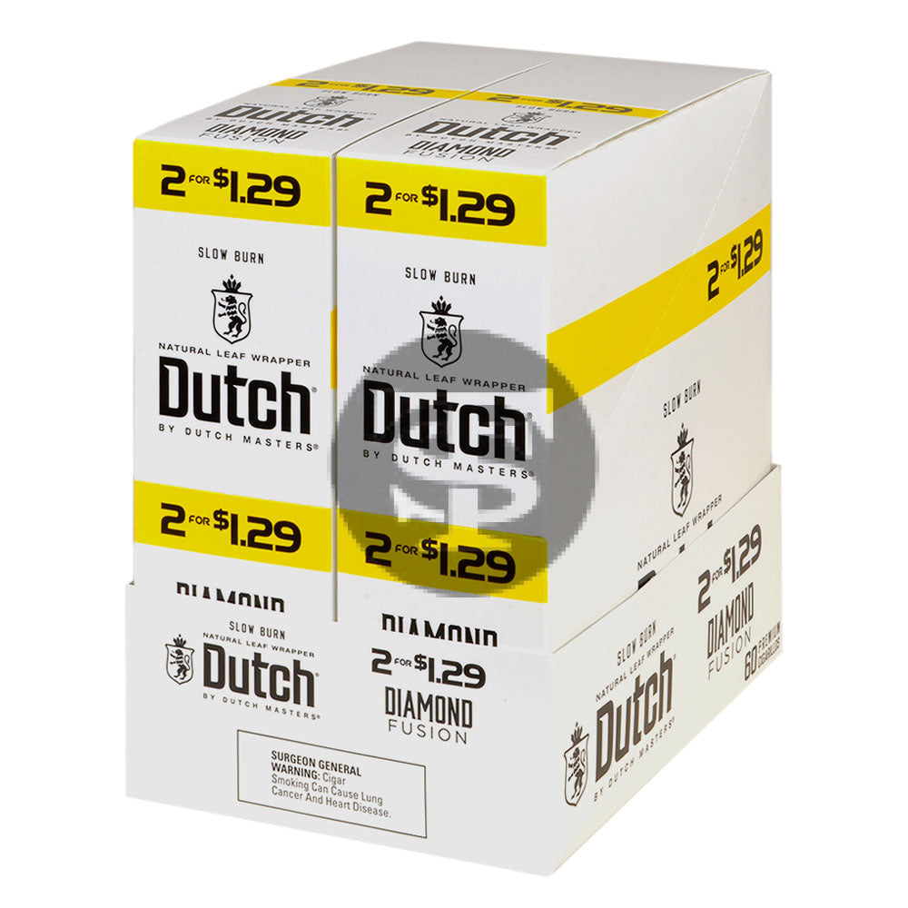 Dutch Masters Foil Fresh Diamond Fusion $1.29 Cigarillos 30 Packs of 2