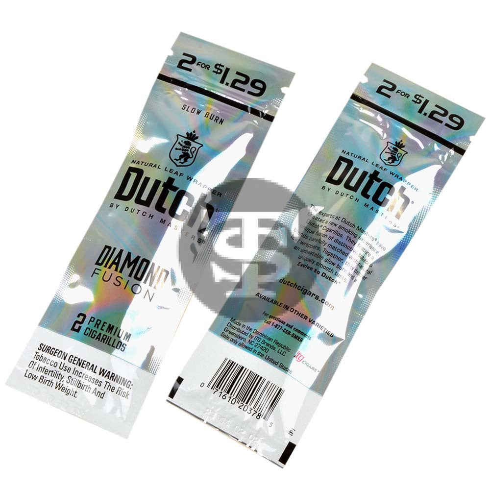 Dutch Masters Foil Fresh Diamond Fusion $1.29 Cigarillos 30 Packs of 2