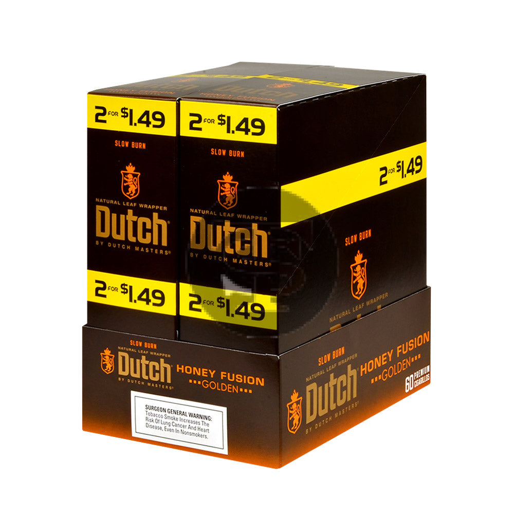 Dutch Masters Foil Fresh Honey Fusion 1.49 Cent Cigarillos 30 Packs of 2 1