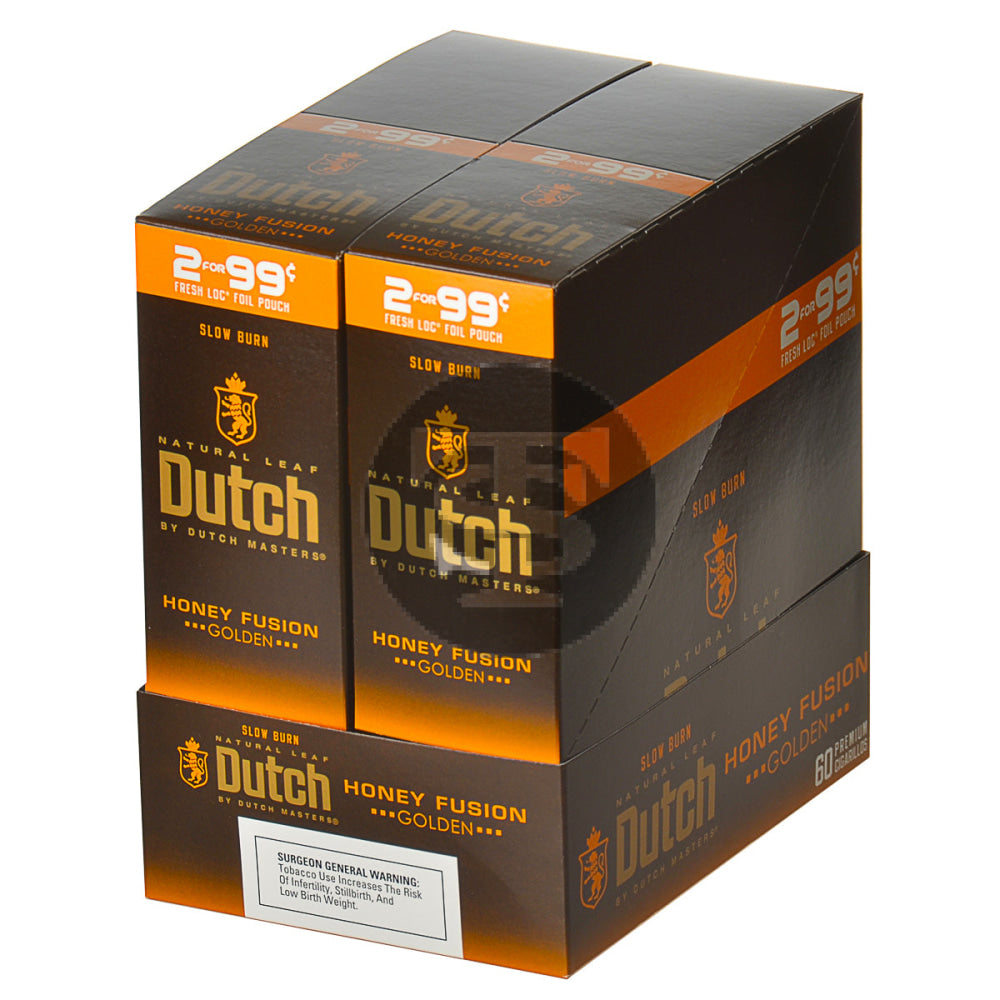 Dutch Masters Foil Fresh Honey Fusion 99 Cent Cigarillos 30 Packs of 2 1