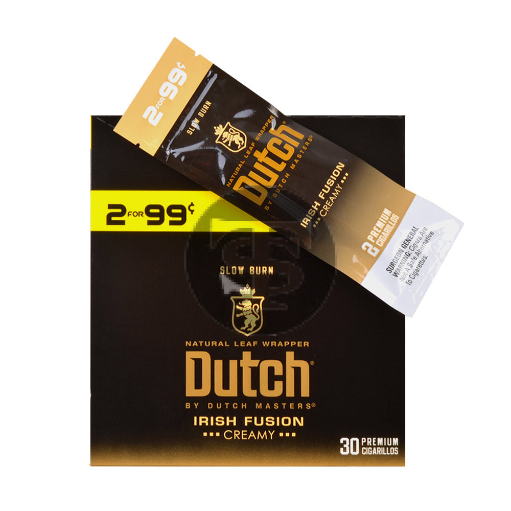 Dutch Masters Foil Fresh Irish Fusion 99 Cent Cent Cigarillos 30 Packs of 2 2