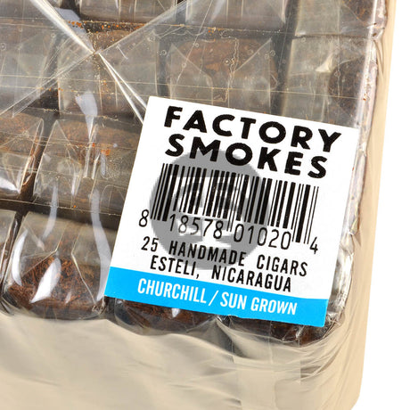 Factory Smokes Sun Grown Churchill Cigars Bundle of 25