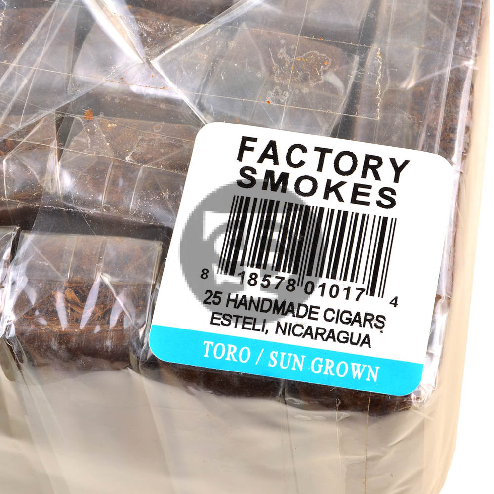 Factory Smokes Sun Grown Toro Cigars Bundle of 25