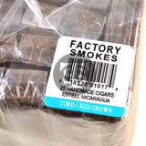 Factory Smokes Sun Grown Toro Cigars Bundle of 25