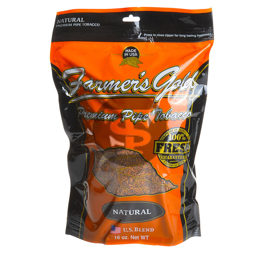Farmer's Gold Natural Pipe Tobacco 16 oz. Bag – Tobacco Stock