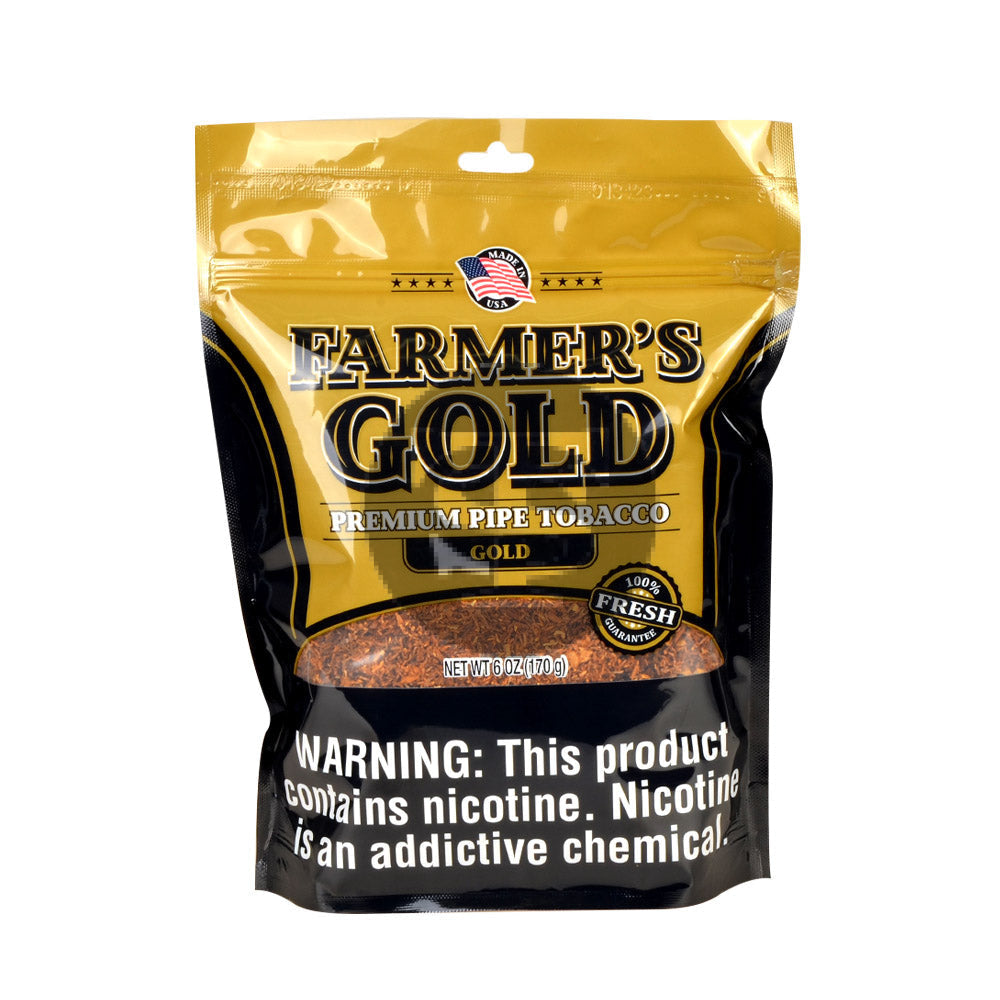 Farmer's Gold Pipe Tobacco Gold Blend 6 oz. Bag – Tobacco Stock