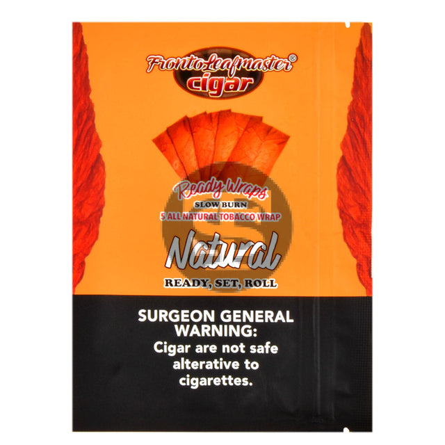 Fronto Leaf Masters Natural | Whole Leaf Tobacco Wraps| 8 packs of 5 ...