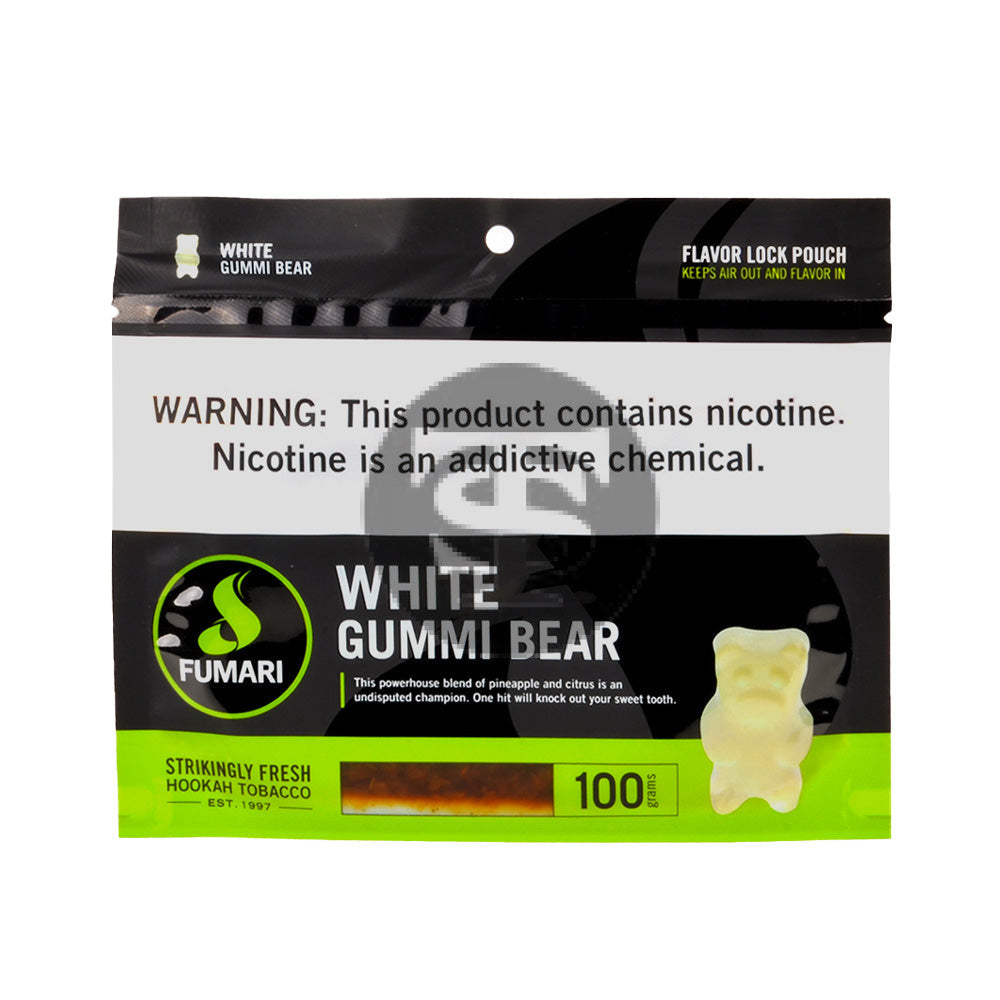 Fumari Hookah Tobacco White Gummi Bear 100g – Tobacco Stock