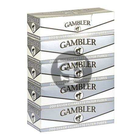 Gambler Filter Tubes King Size Silver 5 Cartons of 200 1