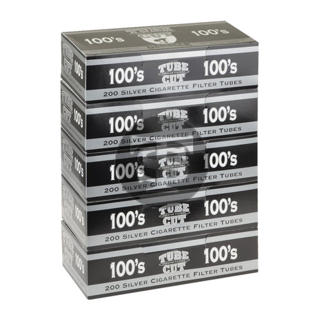 Gambler Tube Cut Filter Tubes 100 mm Silver 5 Cartons of 200 1