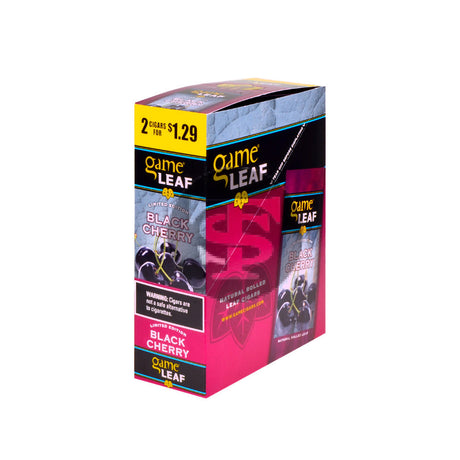 Game Leaf Black Cherry Cigarillos 2 for $1.29 Cents 15 Pouches of 2 1