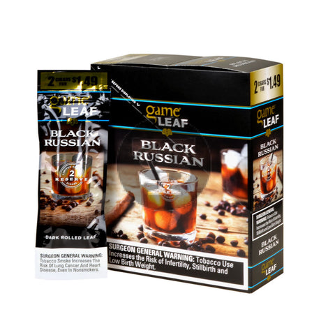 Game Leaf Black Russian Cigarillos 2 for $1.49 15 Pouches of 2