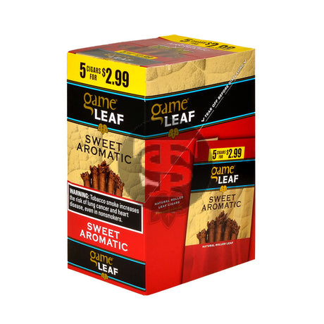 Game Leaf Cigarillos 5 for $2.99 Sweet Aromatic 8 pack of 5 1