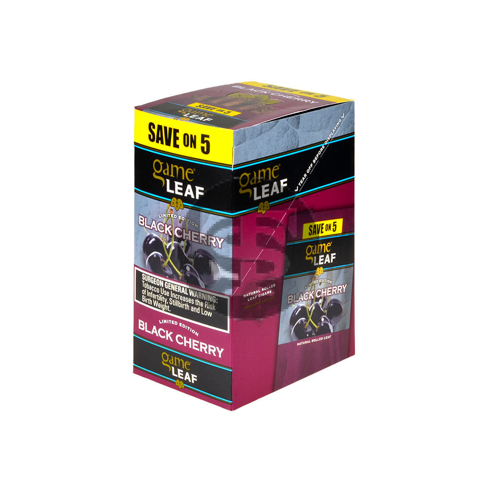 Game Leaf Cigarillos Save on 5 Black Cherry 8 pack of 5 1