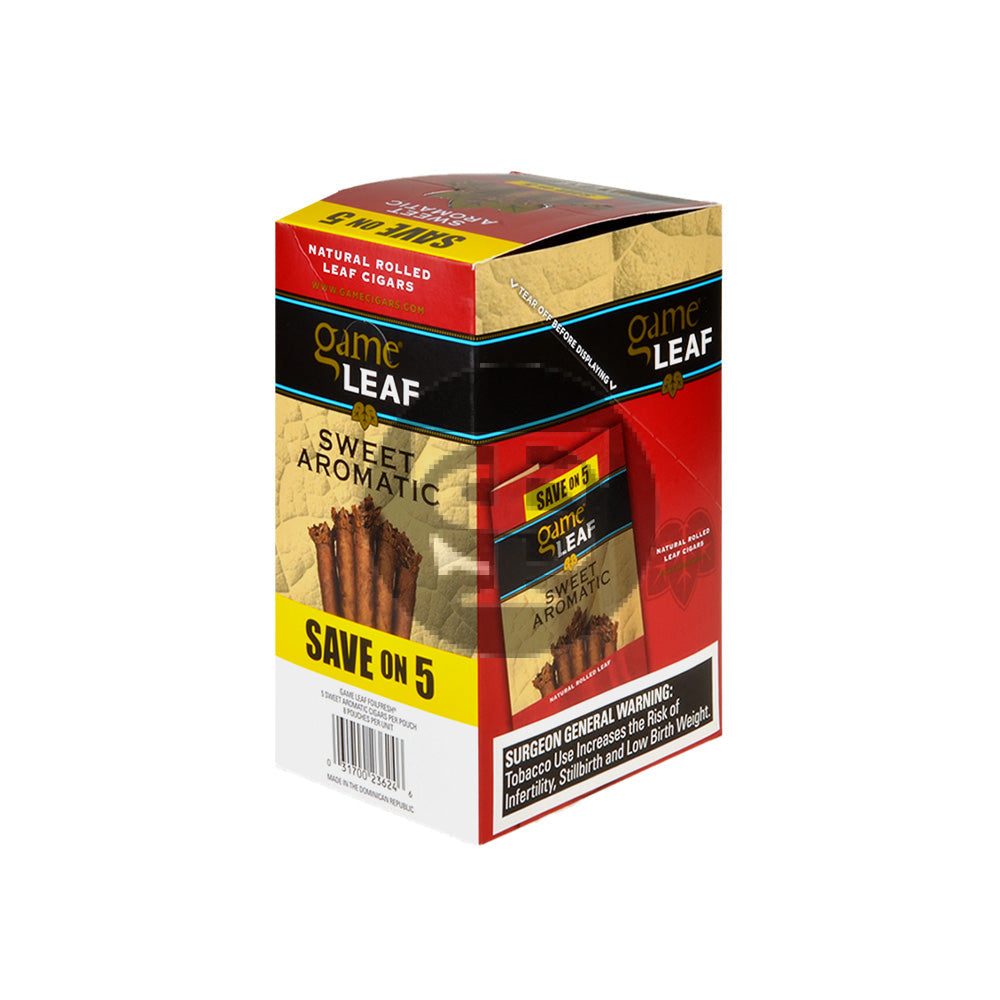 Game Leaf Cigarillos Save on 5 Sweet Aromatic 8 pack of 5 2