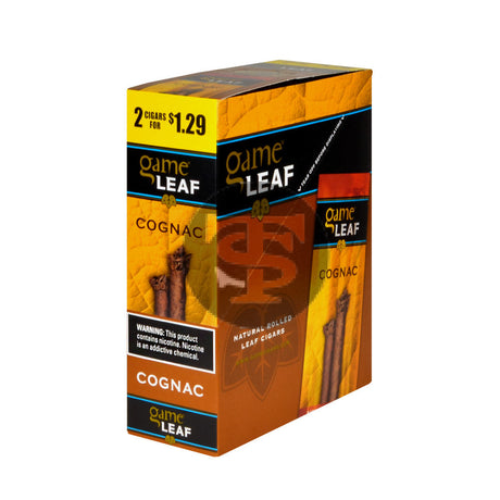 Game Leaf Cognac Cigarillos 2 for $1.29 Cents 15 Pouches of 2 1