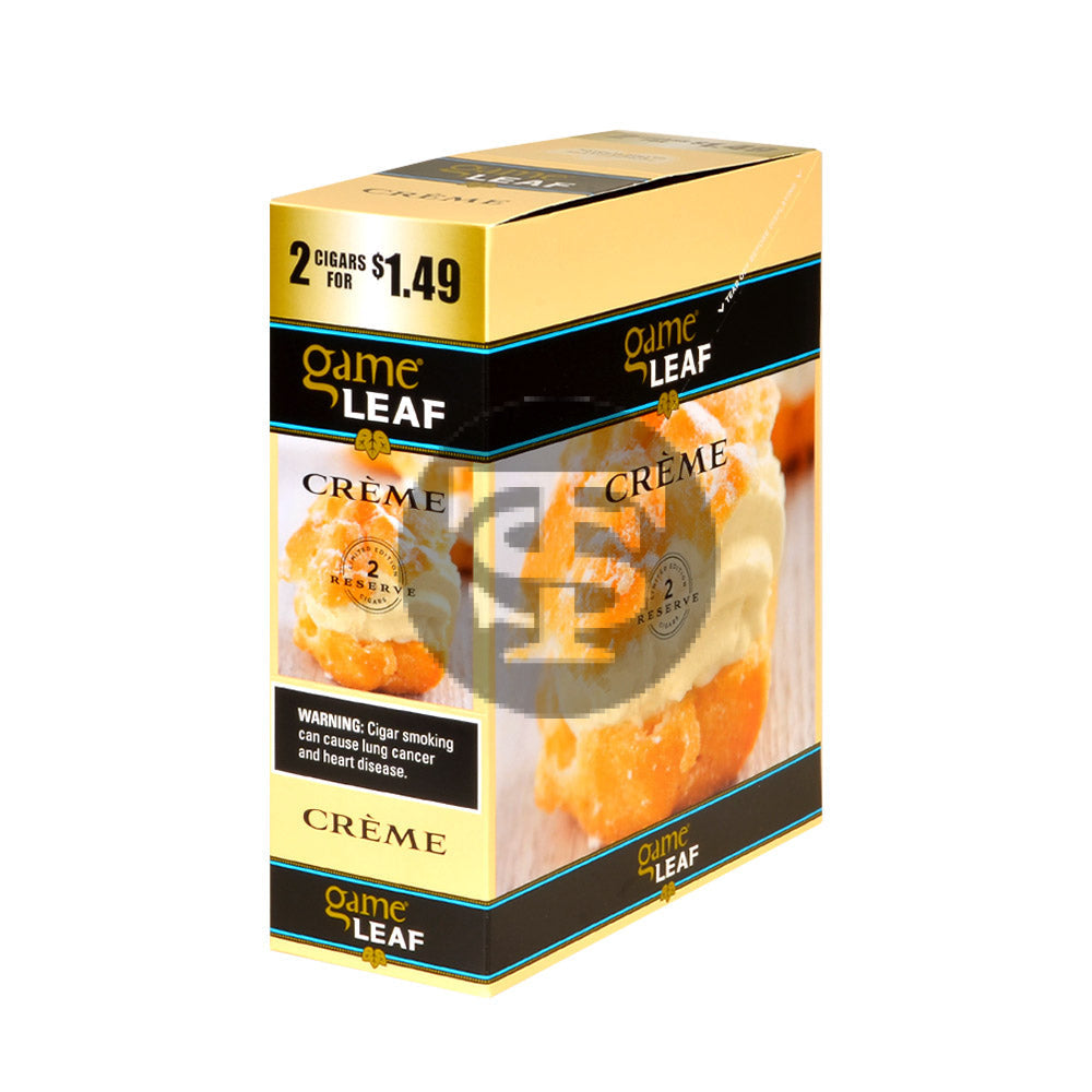 Game Leaf Creme Cigarillos 2 for $1.49 15 Pouches of 2