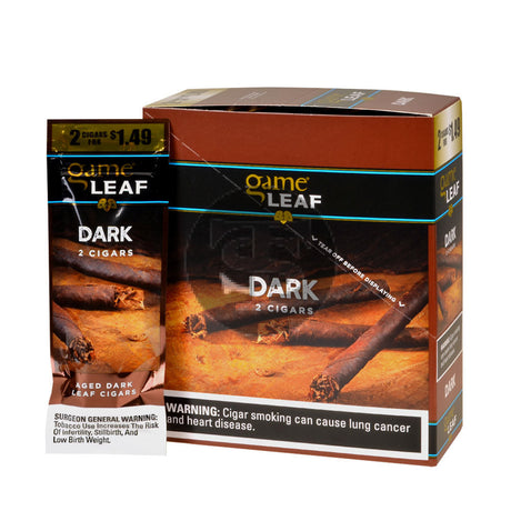 Game Leaf Dark Cigarillos 2 for $1.49 15 Pouches of 2