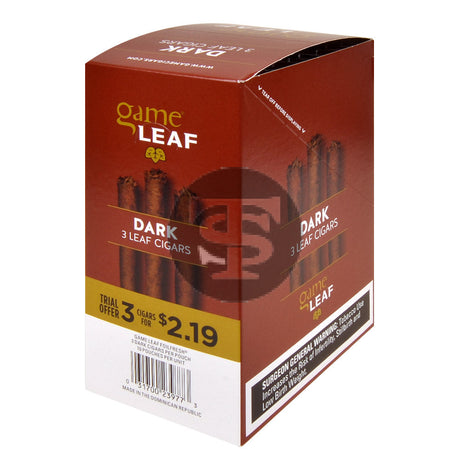 Game Leaf Dark Cigarillos 3 for $2.19 10 Pouches of 3