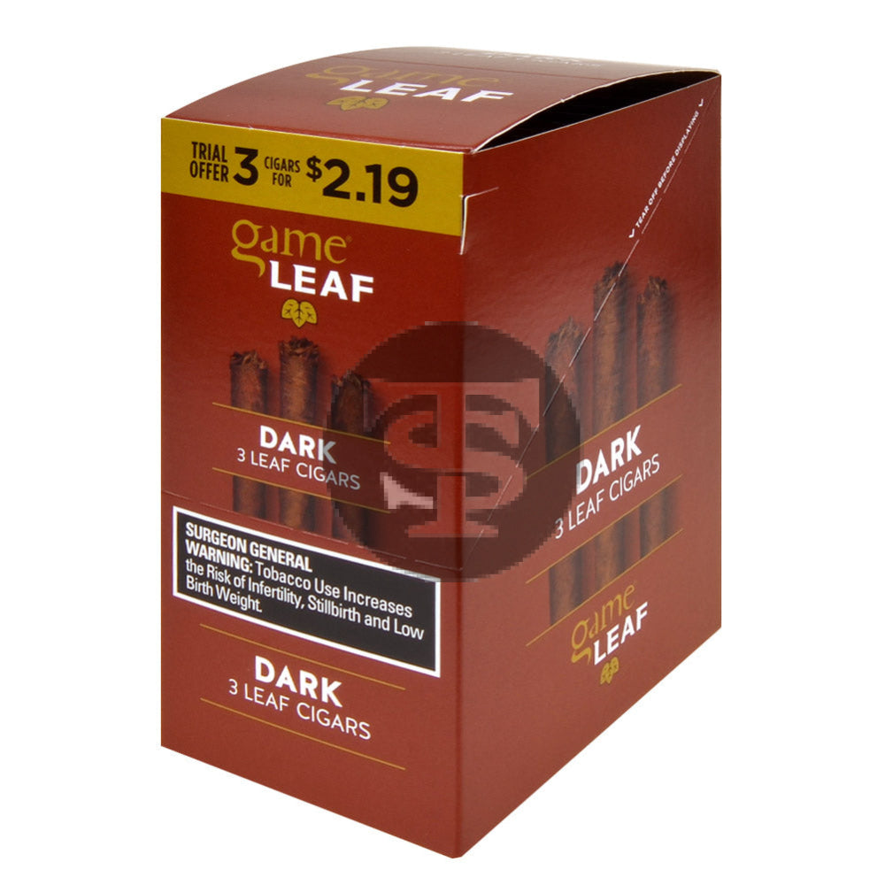 Game Leaf Dark Cigarillos 3 for $2.19 10 Pouches of 3