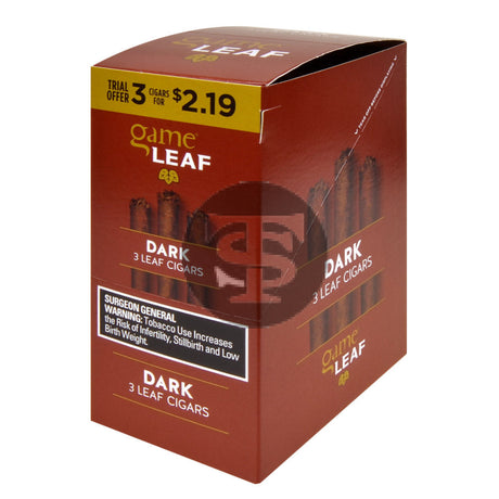 Game Leaf Dark Cigarillos 3 for $2.19 10 Pouches of 3