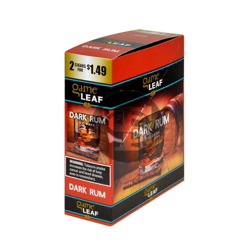 Game Leaf Dark Rum Cigarillos 2 for $1.49 15 Pouches of 2
