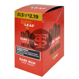 Game Leaf Dark Rum Cigarillos 3 for $2.19 10 Pouches of 3