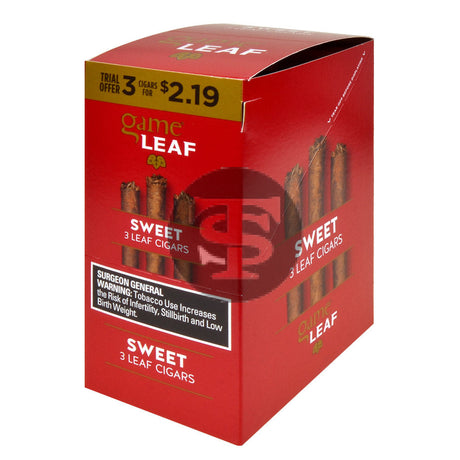 Game Leaf Sweet Cigarillos 3 for $2.19 10 Pouches of 3