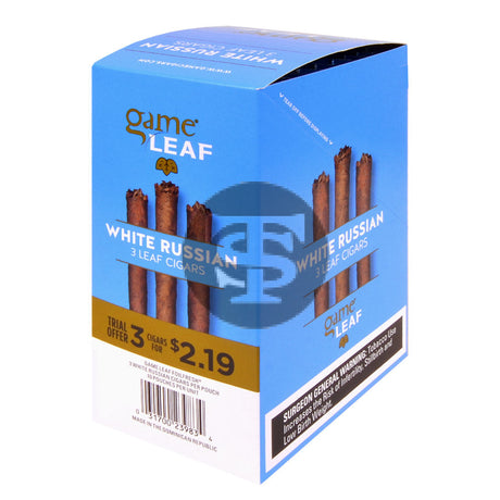 Game Leaf White Russian Cigarillos 3 for $2.19 10 Pouches of 3