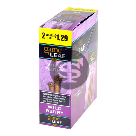 Game Leaf Wild Berry Cigarillos 2 for $1.29 Cents 15 Pouches of 2 1