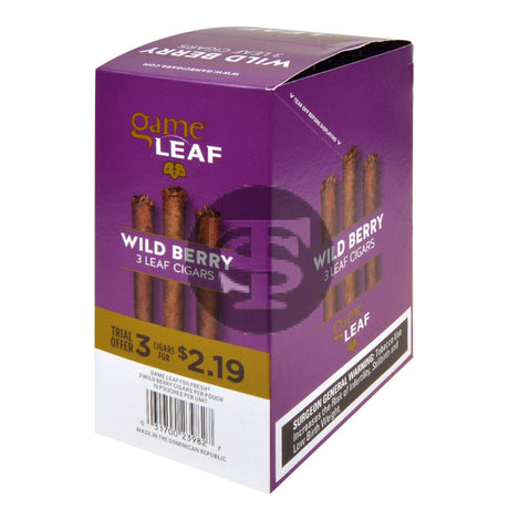 Game Leaf Wild Berry Cigarillos 3 for $2.19 10 Pouches of 3