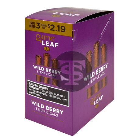 Game Leaf Wild Berry Cigarillos 3 for $2.19 10 Pouches of 3