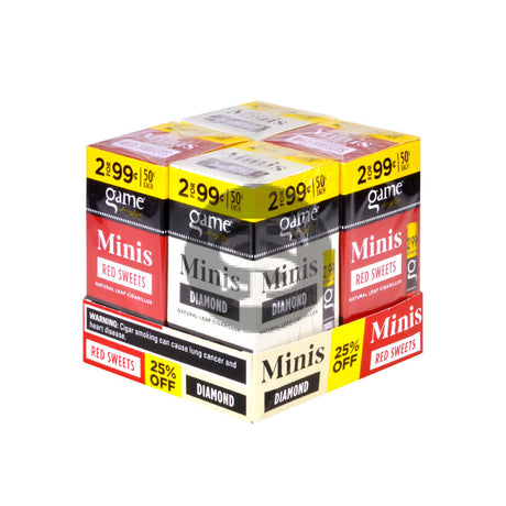 Game Mini Cigarillos Display of 120ct Red Sweets & Diamond 1