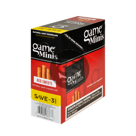 Game Mini Cigarillos Save on 3 Red 15 Pouches of 3