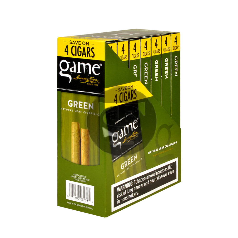 Game Vega Cigarillos 7 Packs of 4 Green