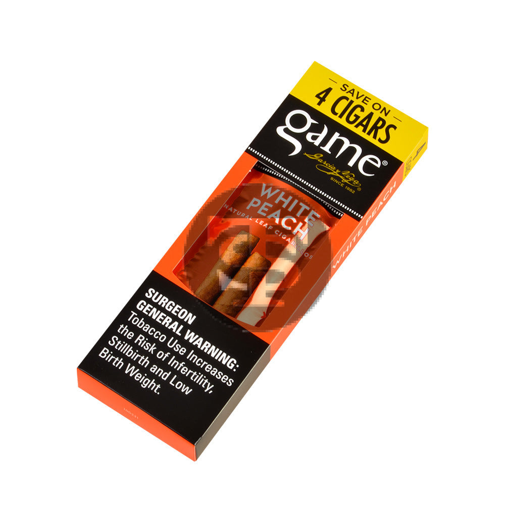 Game Vega Cigarillos White Peach Foil 2 for 99¢ | 30 Pouches of 2