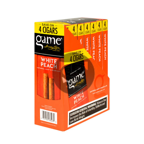 Game Vega Cigarillos 7 Packs of 4 White Peach