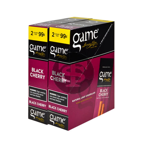 Game Vega Cigarillos Black Cherry Foil 2 for 99 Cents 30 Pouches of 2 1