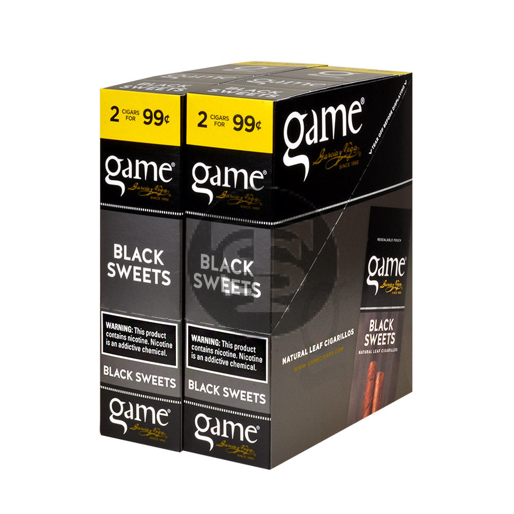 Game Vega Cigarillos Black Foil 2 for 99 Cents 30 Pouches of 2 1