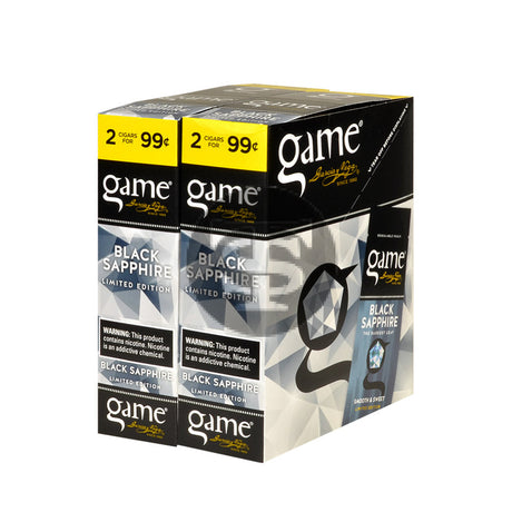 Game Vega Cigarillos Black Sapphire Foil 2 for 99 Cents 30 Pouches of 2