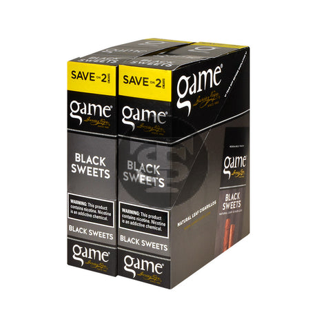 Game Vega Cigarillos Black Sweets Foil 30 Pouches of 2 1