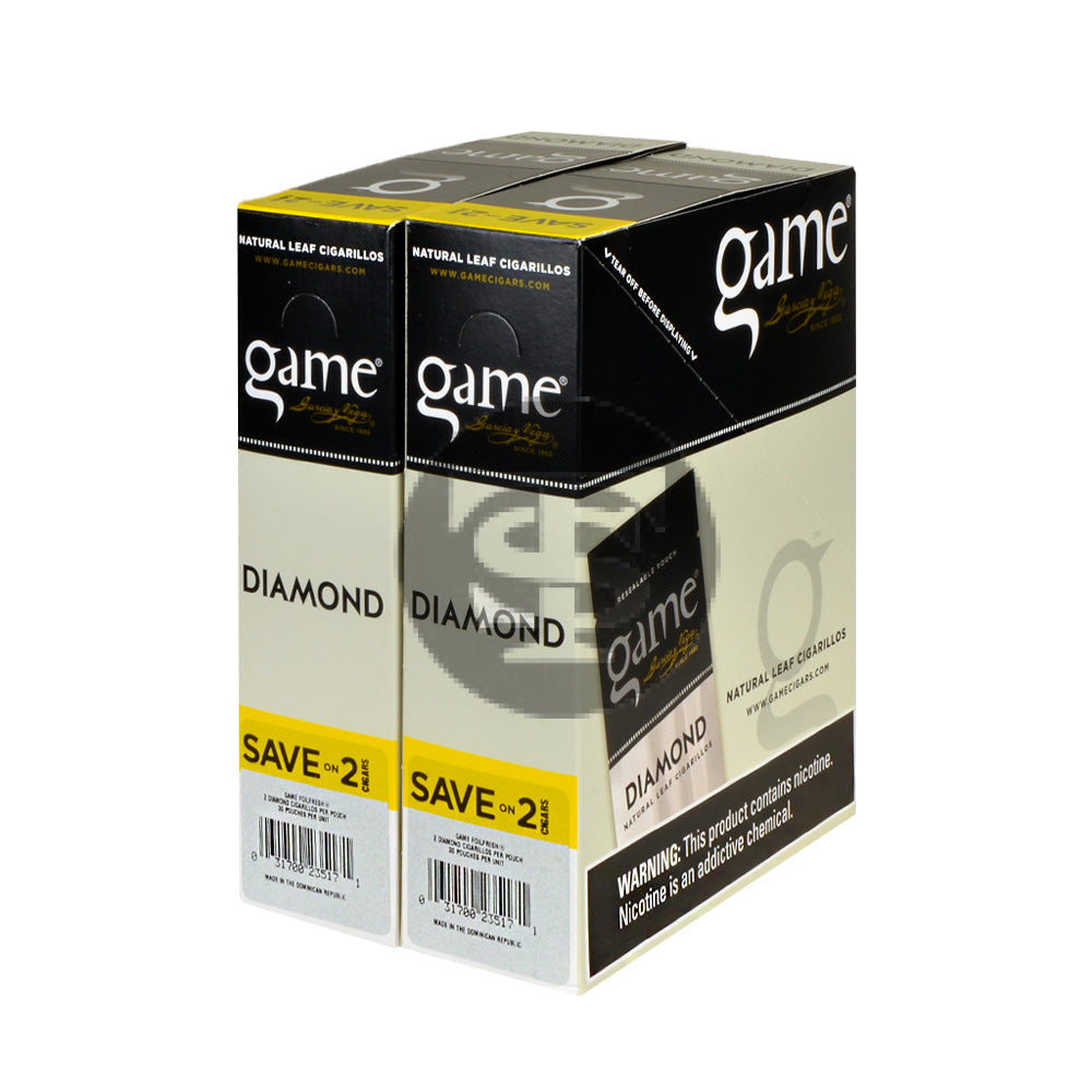Game Vega Cigarillos Diamond Foil 30 Pouches of 2 2