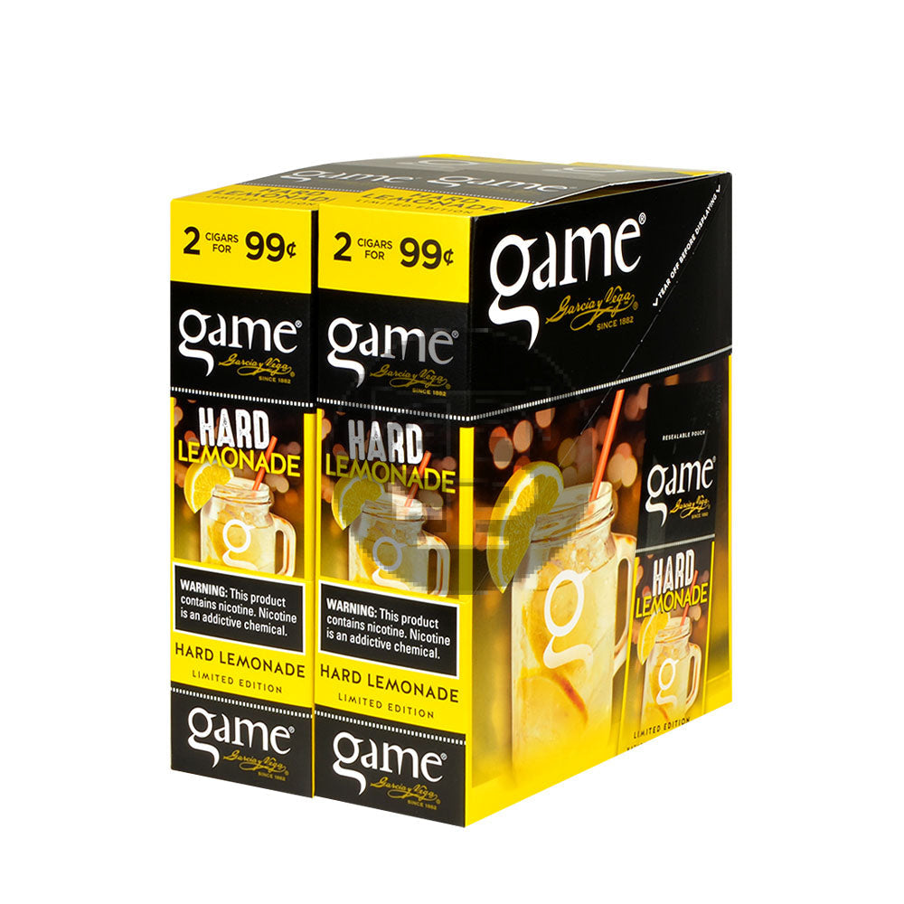 Game Vega Cigarillos Hard Lemonade Foil 2 for 99 Cents 30 Pouches of 2