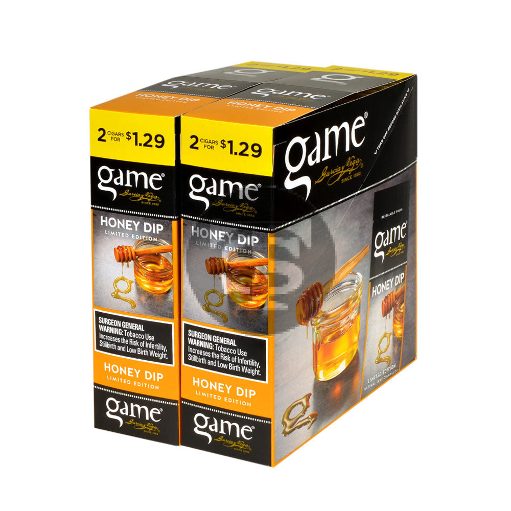 Game Vega Cigarillos Honey Dip Foil 2 for $1.29 30 Pouches of 2