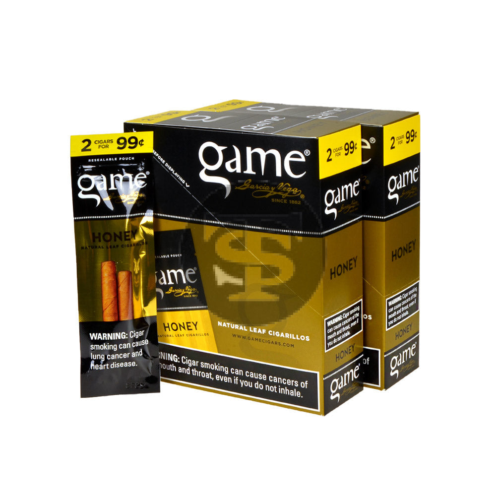 Game Vega Cigarillos Honey (Gold) Foil 2 for 99 Cents 30 Pouches of 2 3