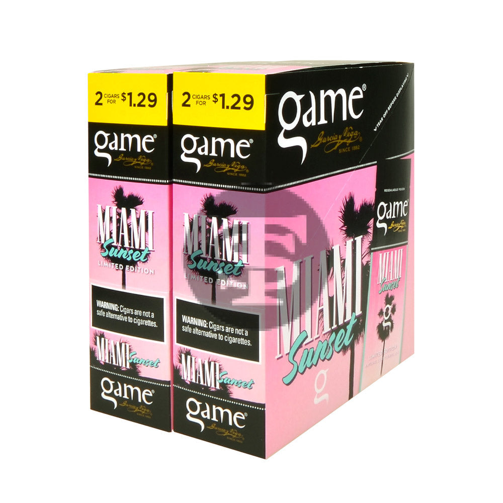 Game Vega Cigarillos Miami Sunset Foil 2 for $1.29 30 Pouches of 2