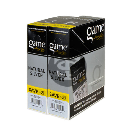 Game Vega Cigarillos Natural Silver Foil 30 Pouches of 2 2