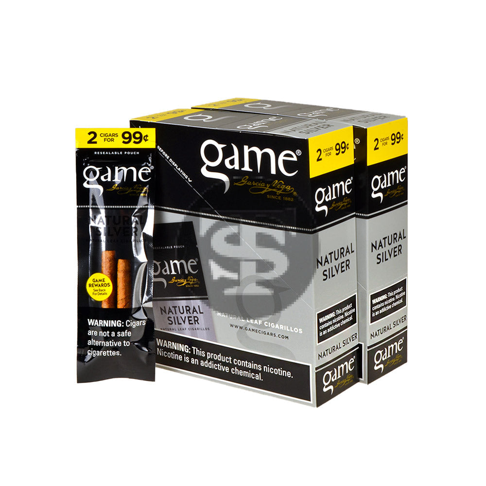Game Vega Cigarillos Silver Foil 2 for 99 Cents 30 Pouches of 2 3
