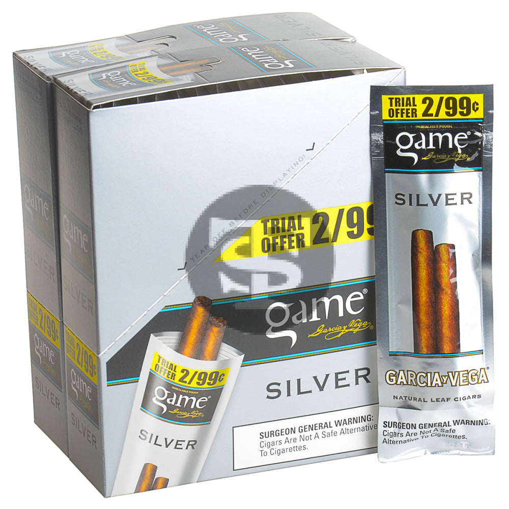 Game Vega Cigarillos Silver Foil 2 for 99 Cents 30 Pouches of 2 4