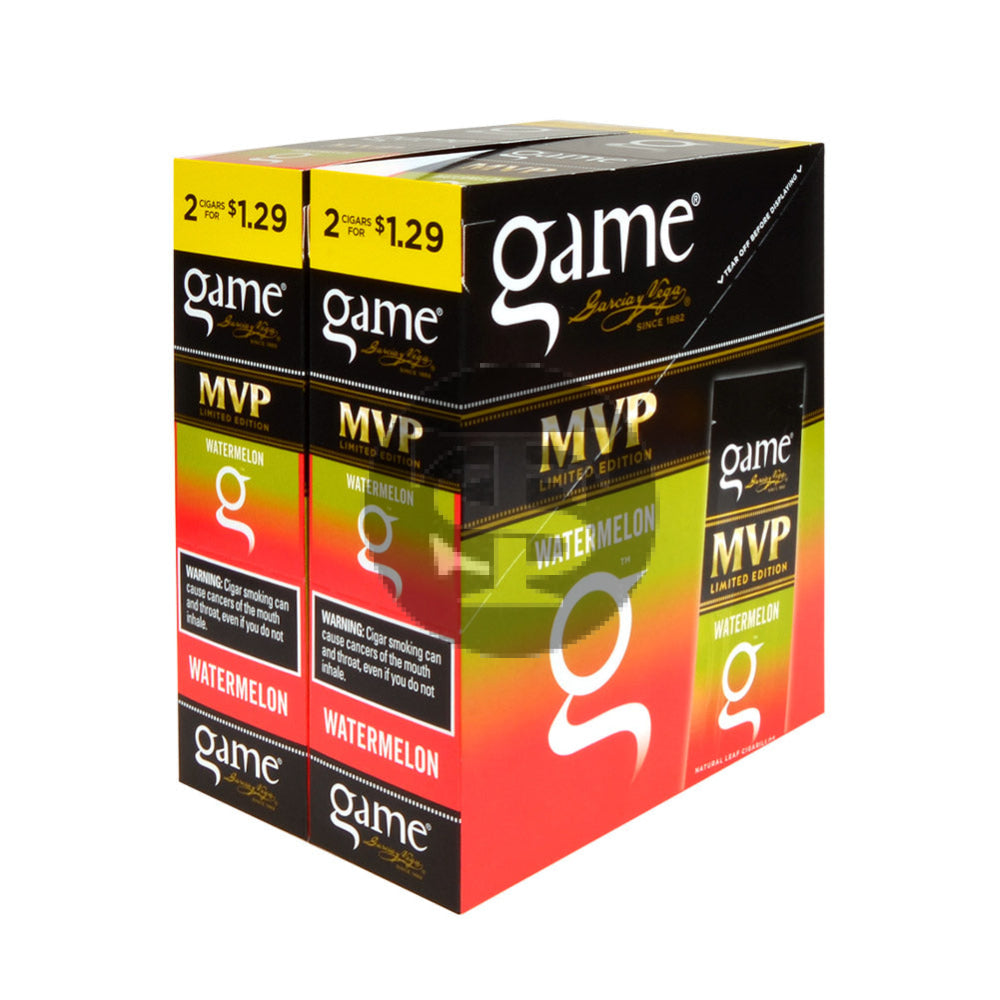 Game Vega Cigarillos Watermelon Foil 2 for $1.29 30 Pouches of 2